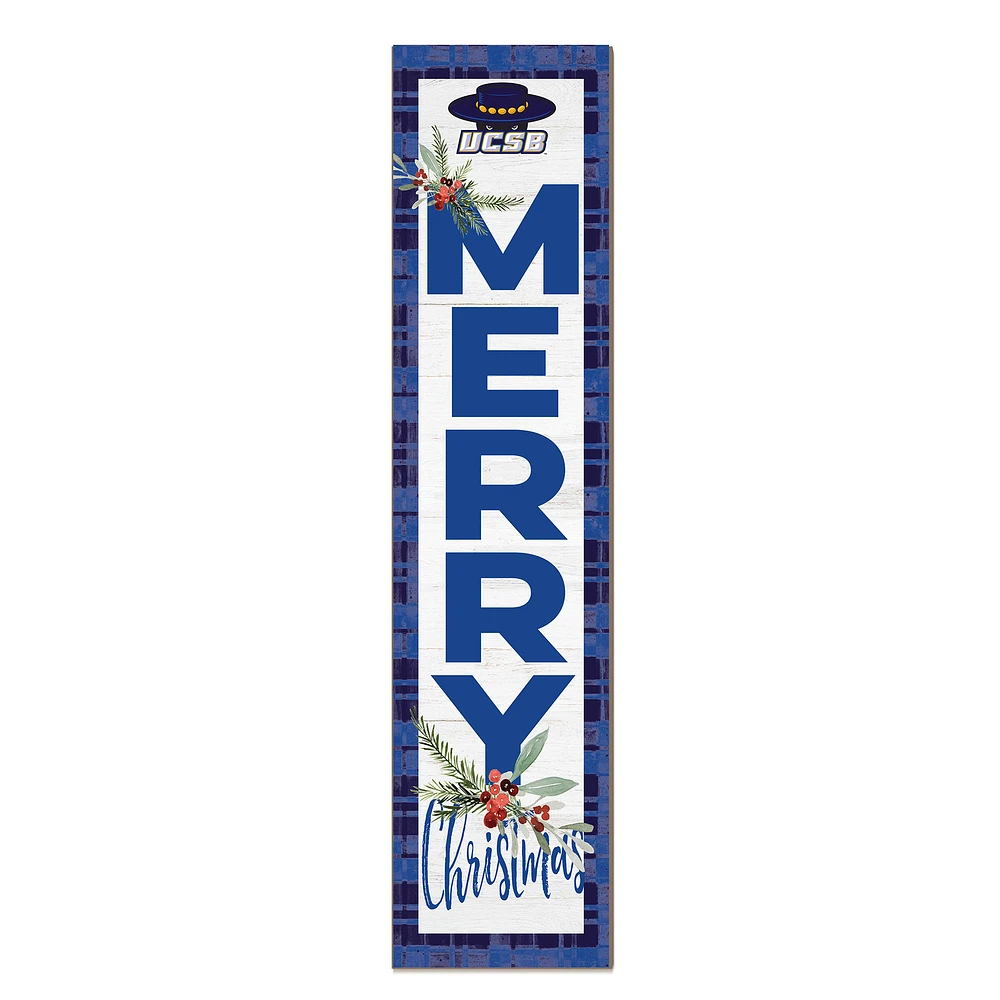 UC Santa Barbara Gauchos 12'' x 48'' Outdoor Merry Christmas Leaner