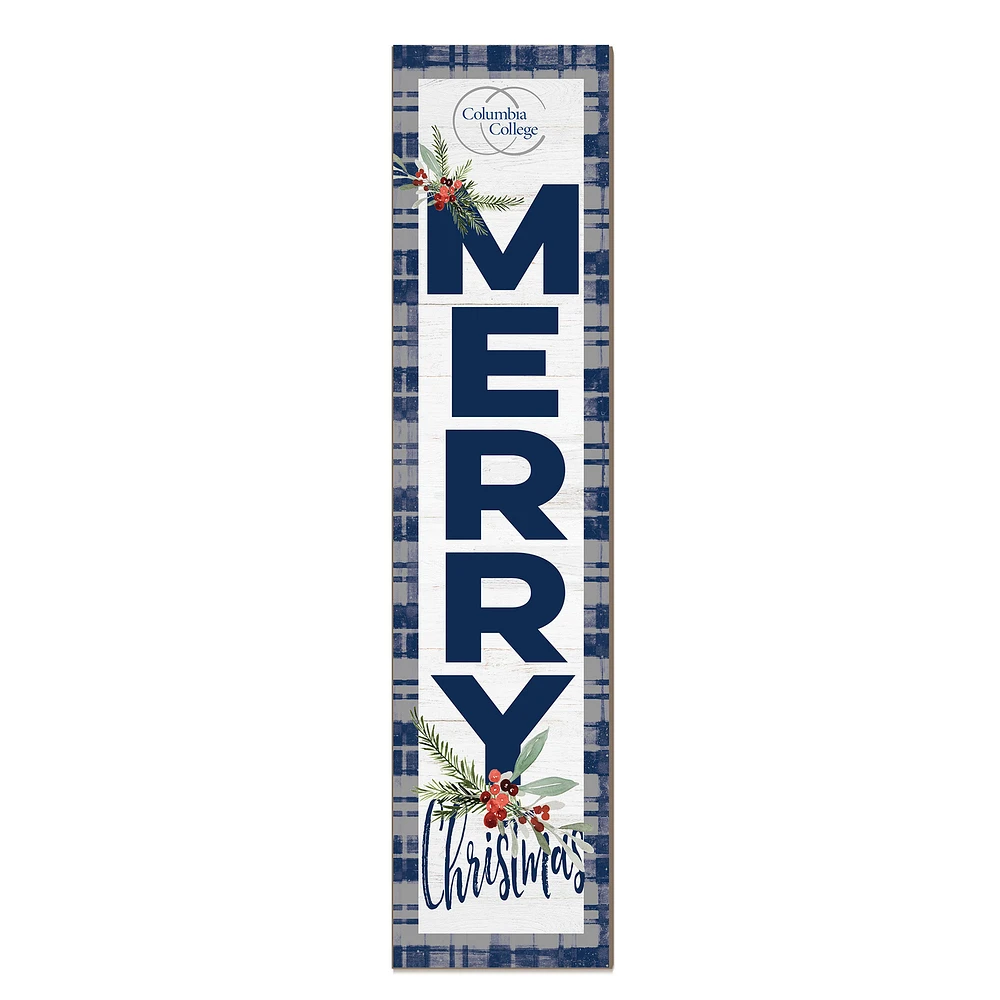 Columbia College of Missouri Cougars 12'' x 48'' Outdoor Merry Christmas Leaner