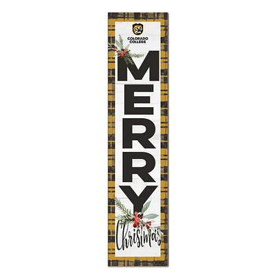 Colorado College Tigers 12'' x 48'' Outdoor Merry Christmas Leaner