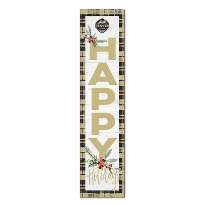 CU Denver Lynx 12'' x 48'' Outdoor Merry Christmas Leaner