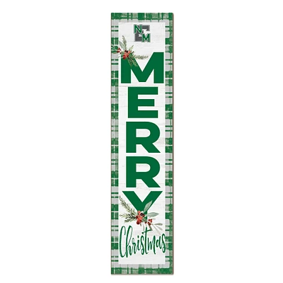 Eastern New Mexico Greyhounds 12'' x 48'' Outdoor Merry Christmas Leaner