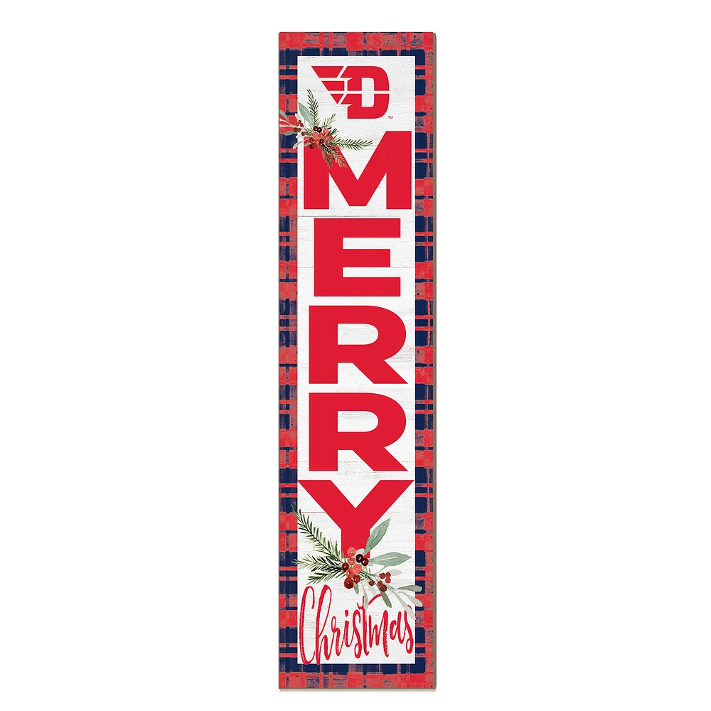 Dayton Flyers 12'' x 48'' Outdoor Merry Christmas Leaner
