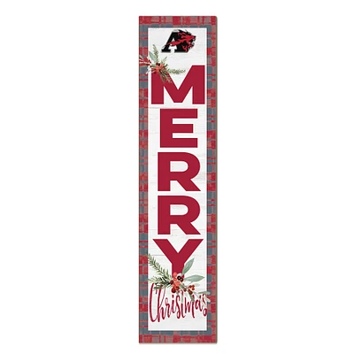 Albright Lions 12'' x 48'' Outdoor Merry Christmas Leaner