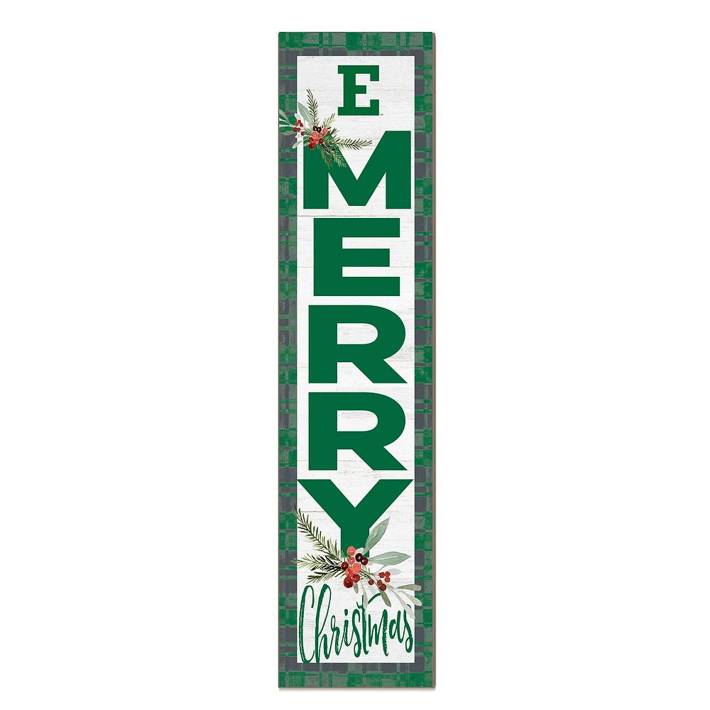 Eastern Michigan Eagles 12'' x 48'' Outdoor Merry Christmas Leaner