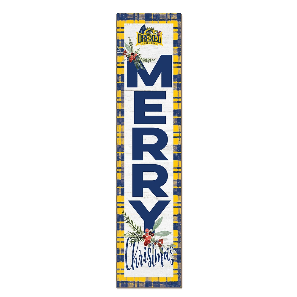 Drexel Dragons 12'' x 48'' Outdoor Merry Christmas Leaner