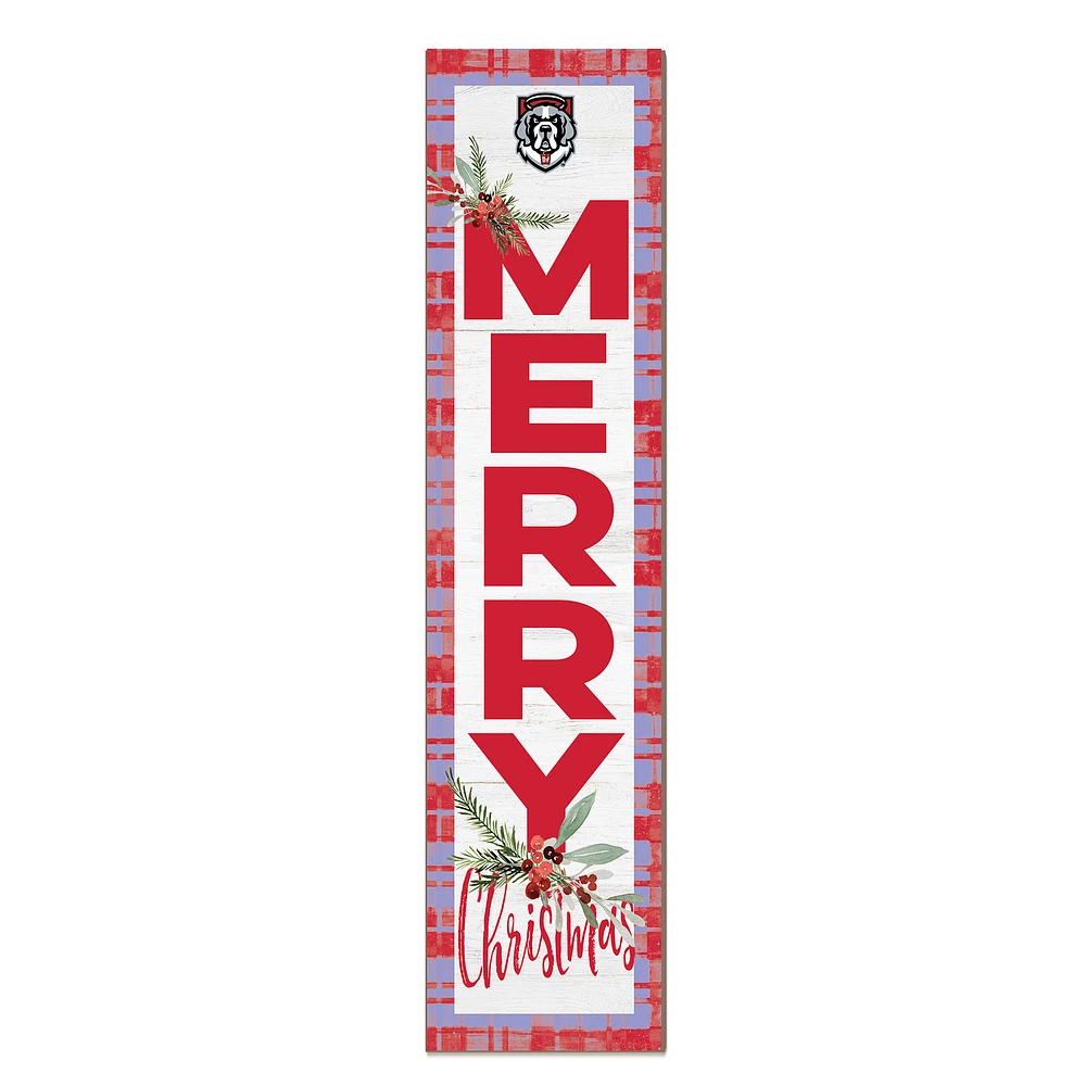 D'youville Saints 12'' x 48'' Outdoor Merry Christmas Leaner