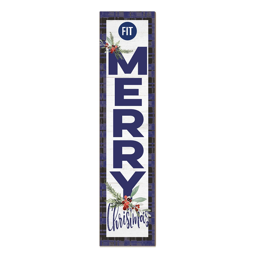 SUNY Fashion Institute of Technology Tigers 12'' x 48'' Outdoor Merry Christmas Leaner