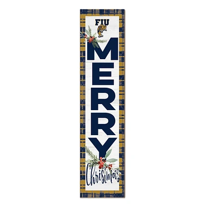 FIU Panthers 12'' x 48'' Outdoor Merry Christmas Leaner
