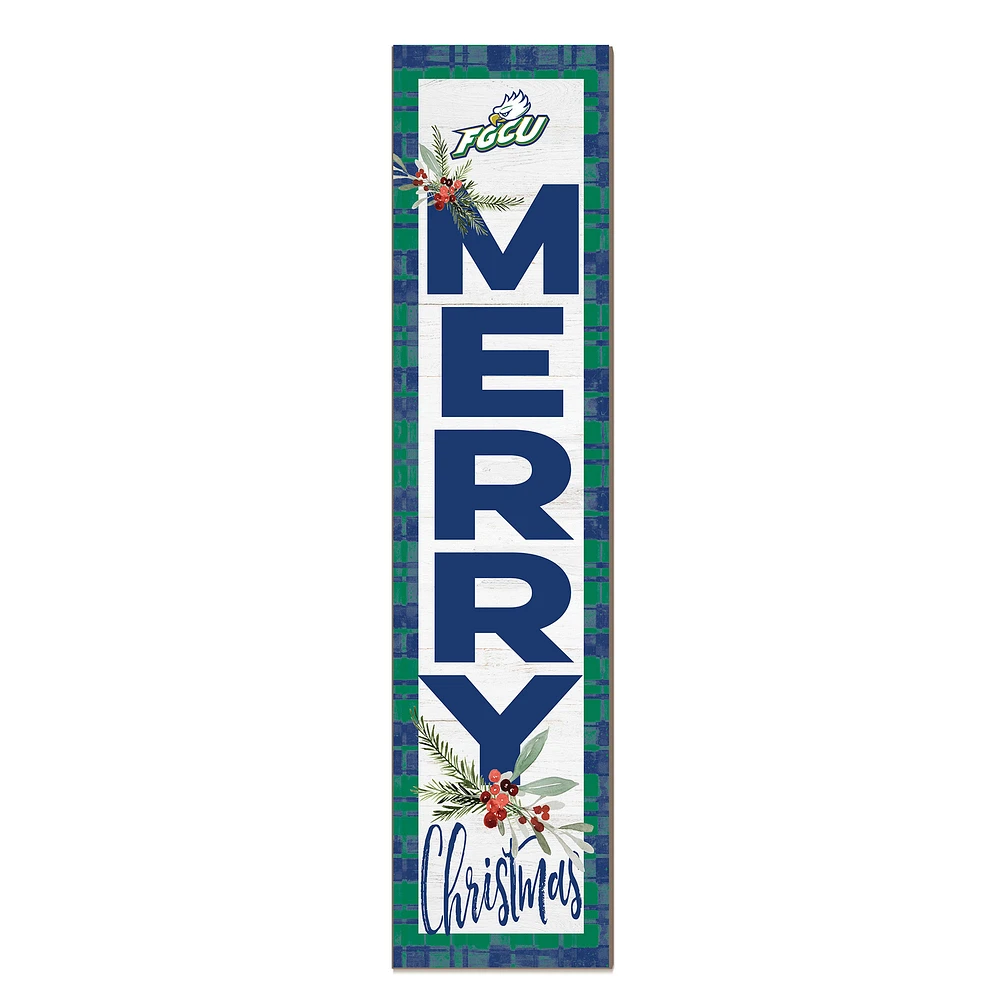 Florida Gulf Coast Eagles 12'' x 48'' Outdoor Merry Christmas Leaner