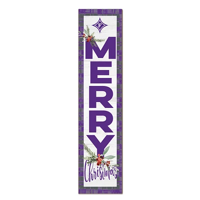 Furman Paladins 12'' x 48'' Outdoor Merry Christmas Leaner