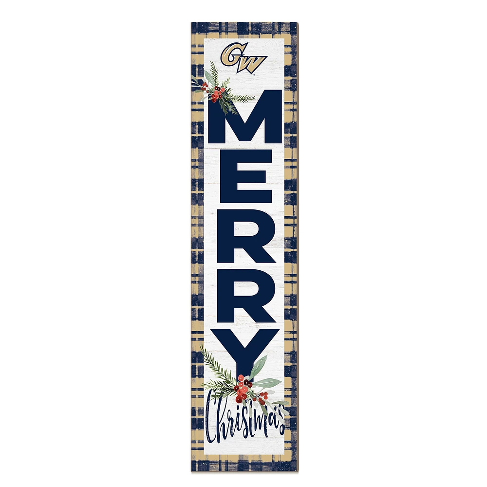 George Washington University 12'' x 48'' Outdoor Merry Christmas Leaner