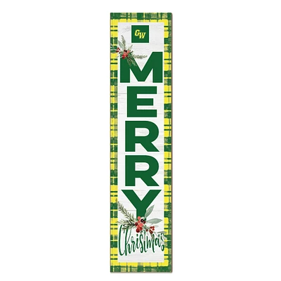 Golden West College 12'' x 48'' Outdoor Merry Christmas Leaner