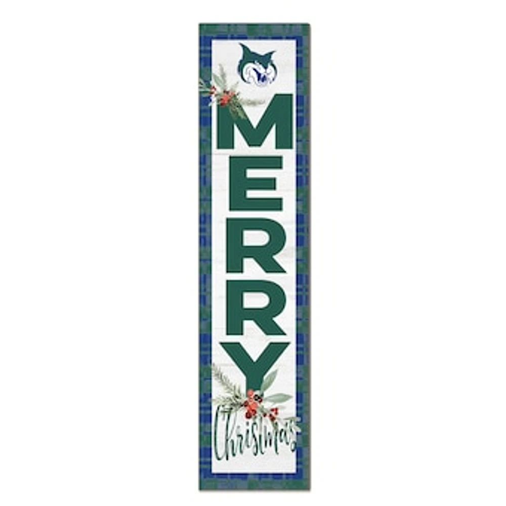 Georgia College Bobcats 12'' x 48'' Outdoor Merry Christmas Leaner
