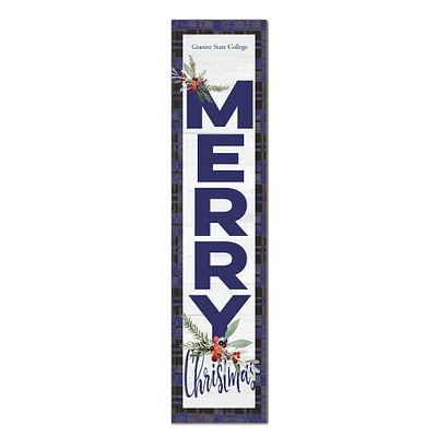 Granite State College 12'' x 48'' Outdoor Merry Christmas Leaner