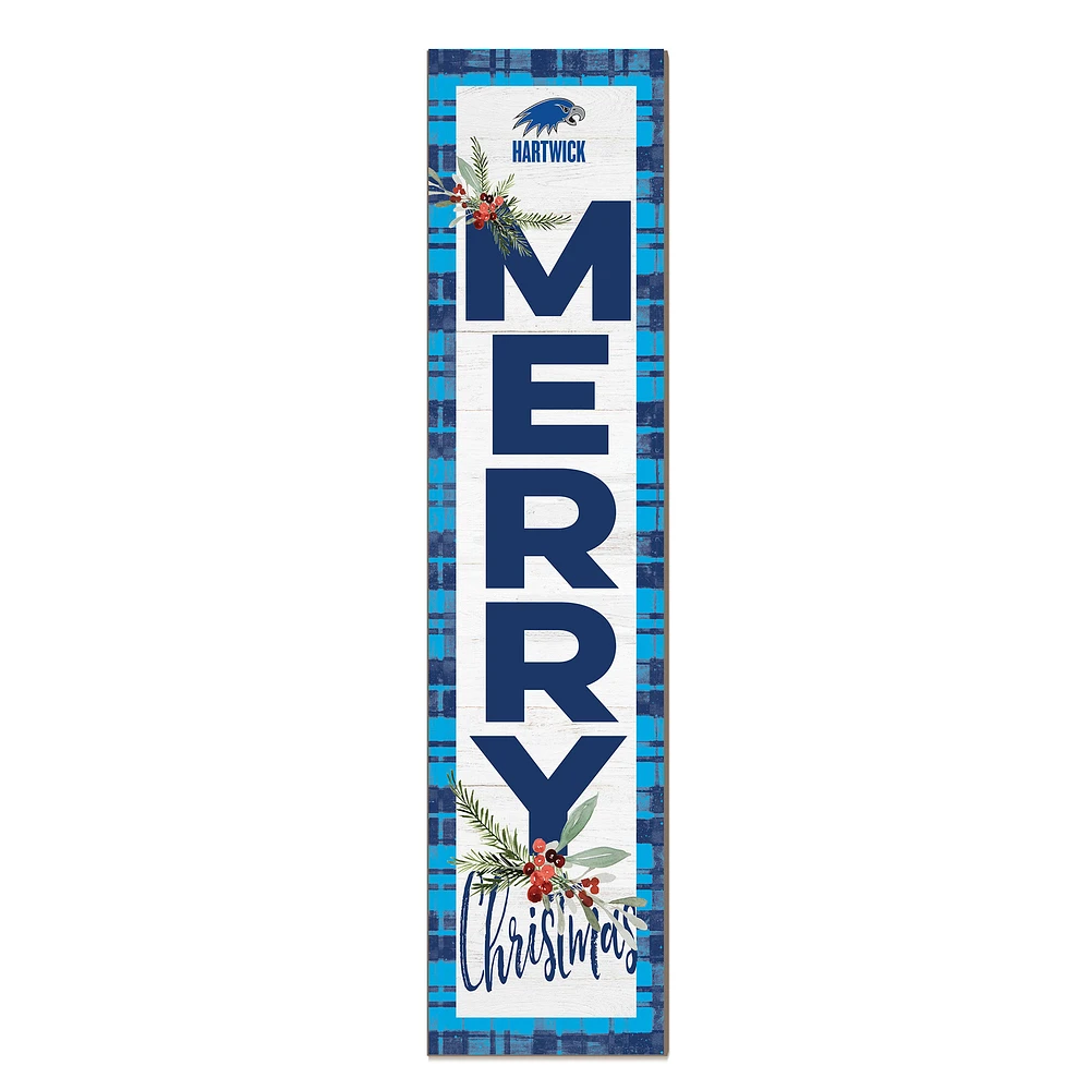 Hartwick College Hawks 12'' x 48'' Outdoor Merry Christmas Leaner