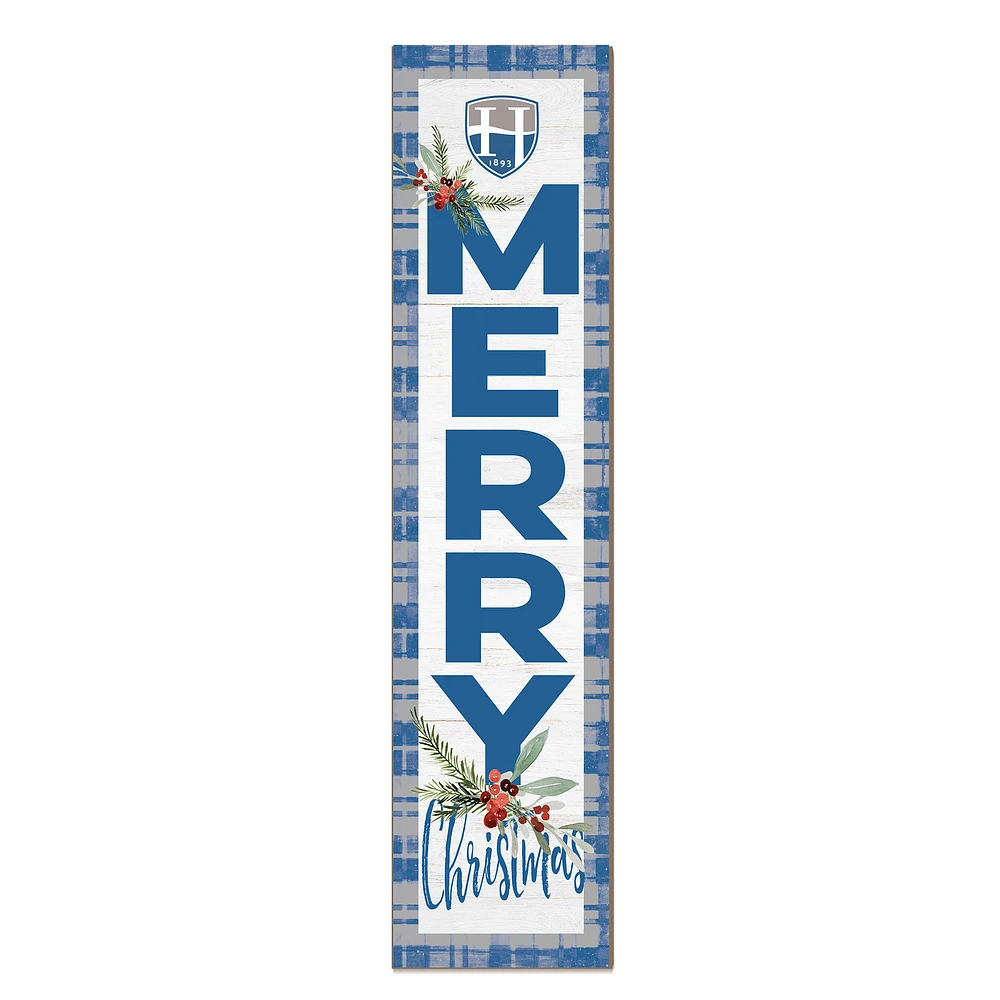 Hood College Blazers 12'' x 48'' Outdoor Merry Christmas Leaner