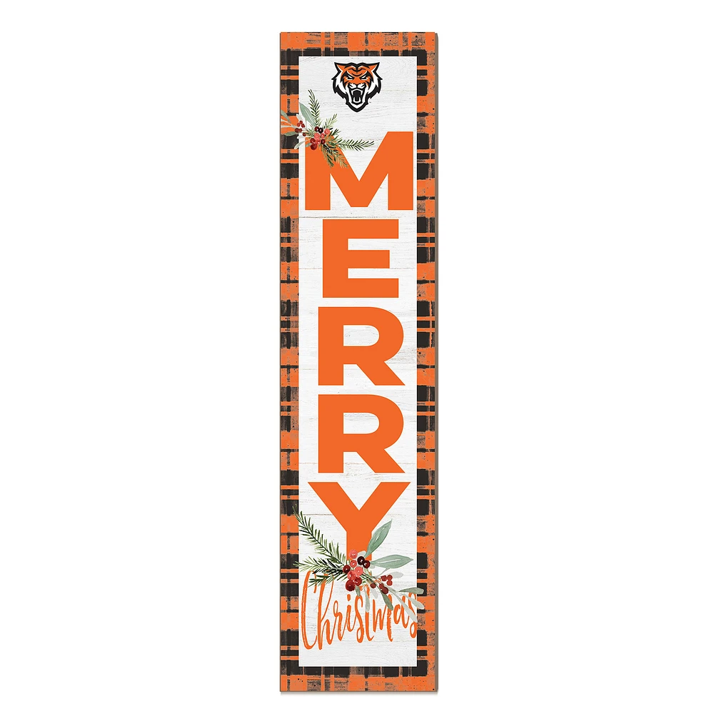 Idaho State Bengals 12'' x 48'' Outdoor Merry Christmas Leaner