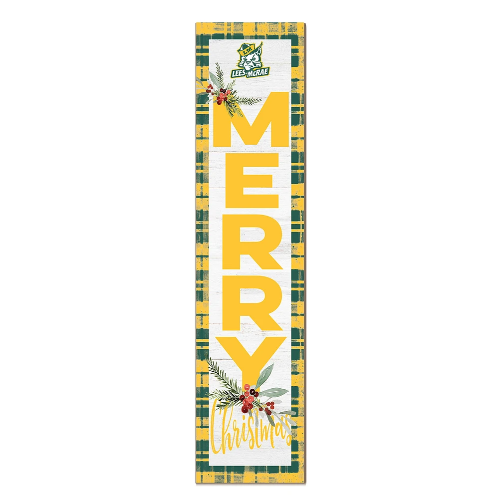 Lees-McRae Bobcats 12'' x 48'' Outdoor Merry Christmas Leaner