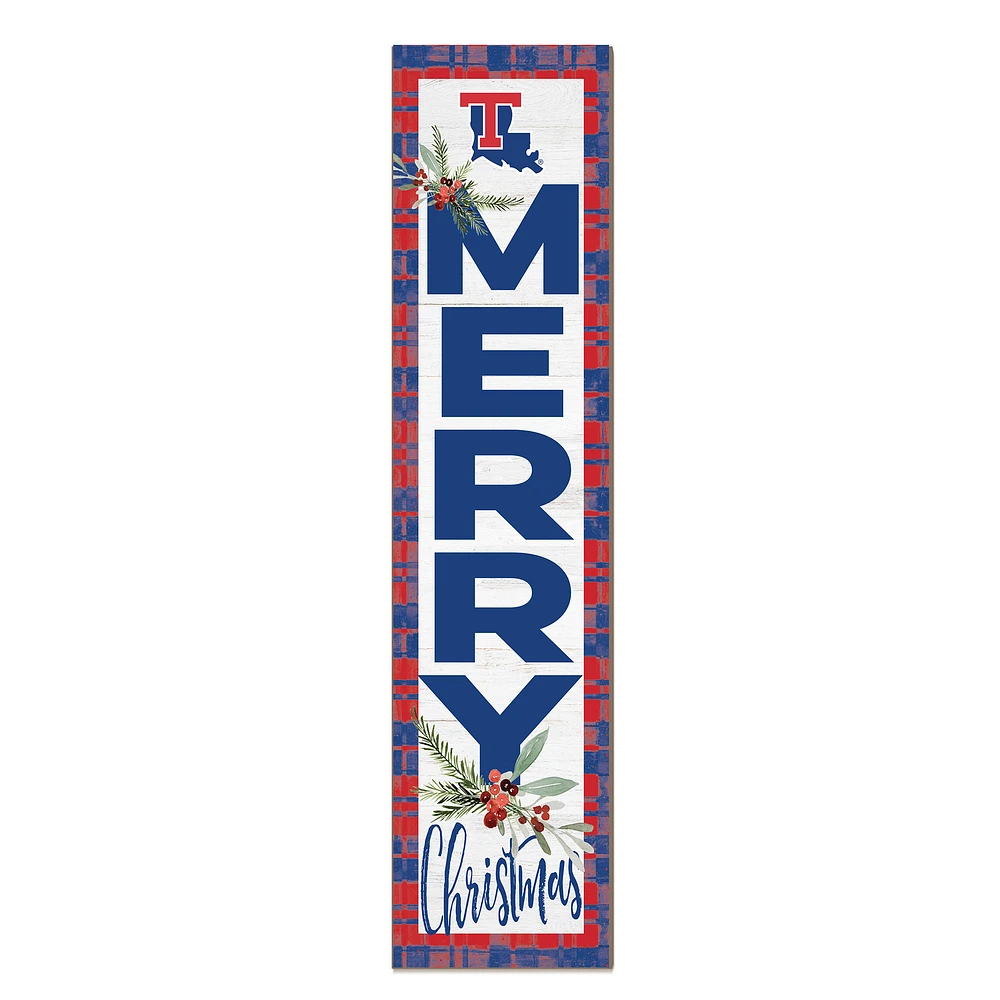 Louisiana Tech Bulldogs 12'' x 48'' Outdoor Merry Christmas Leaner