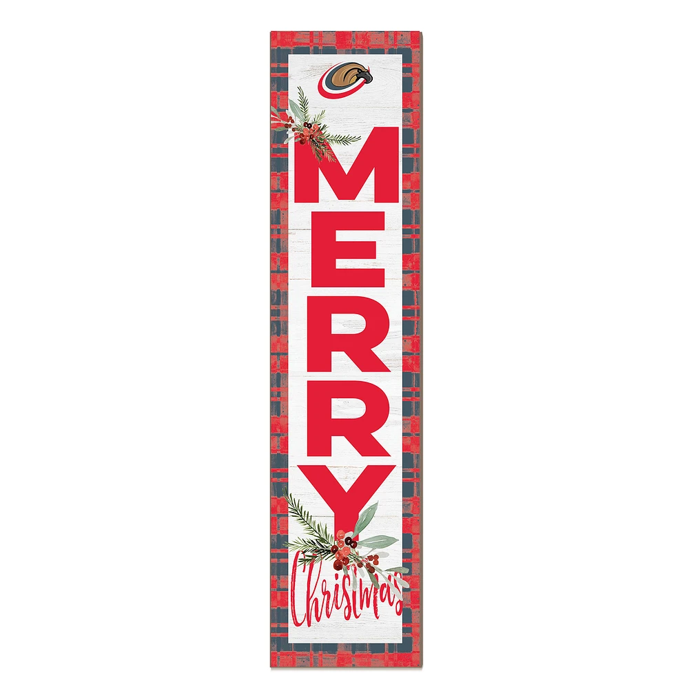 Malcolm X College Hawks 12'' x 48'' Outdoor Merry Christmas Leaner