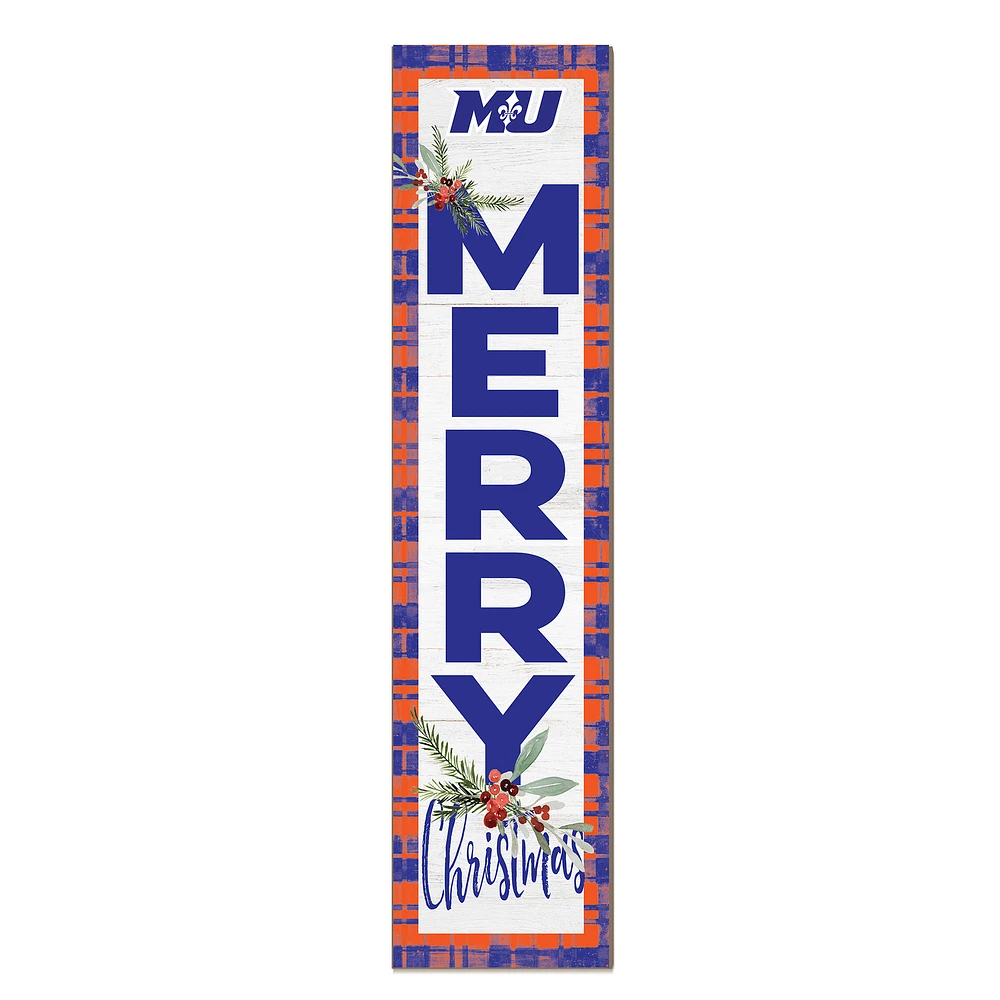 Marymount Saints 12'' x 48'' Outdoor Merry Christmas Leaner