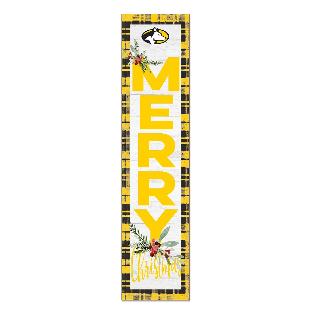 Michigan Tech Huskies 12'' x 48'' Outdoor Merry Christmas Leaner