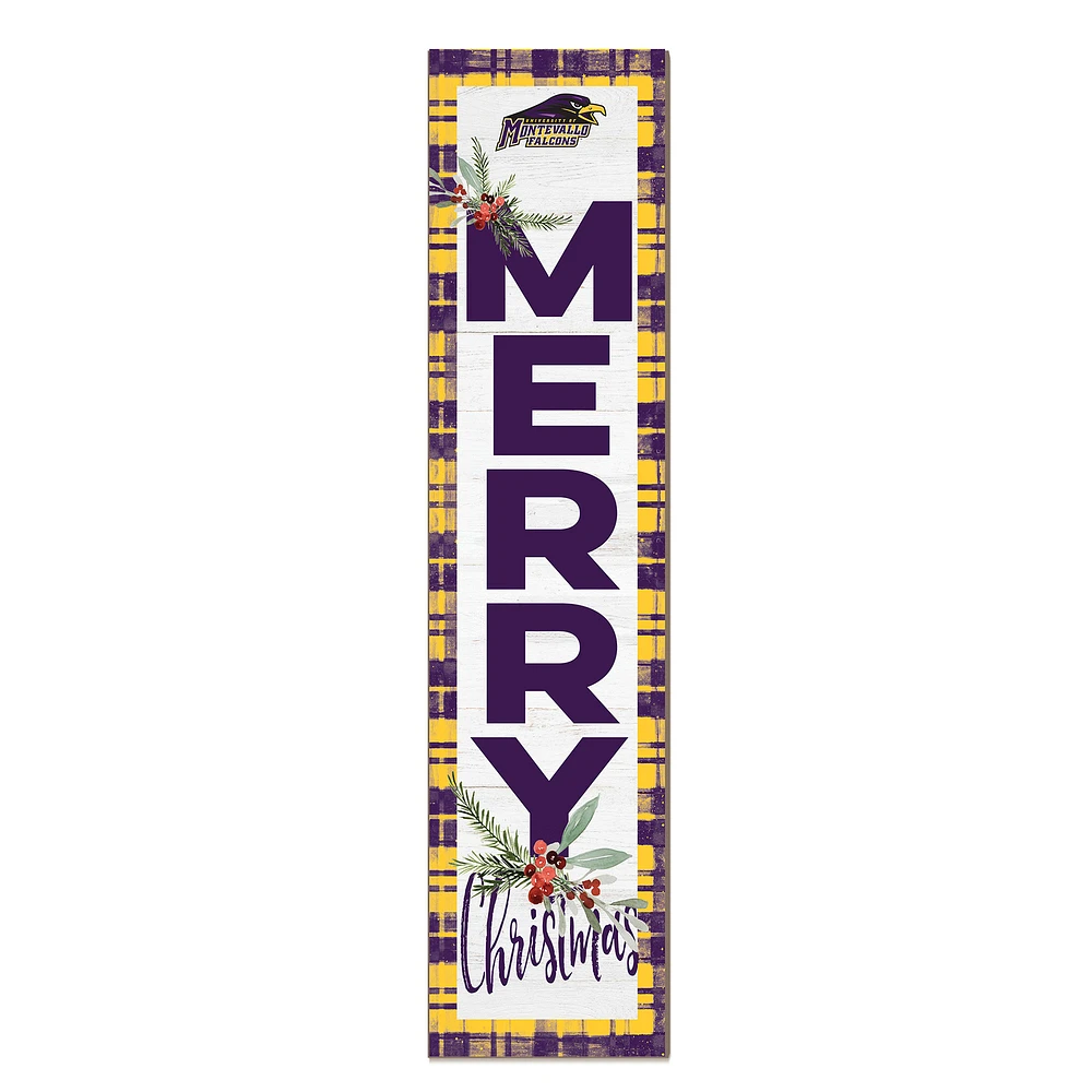 Montevallo Falcons 12'' x 48'' Outdoor Merry Christmas Leaner