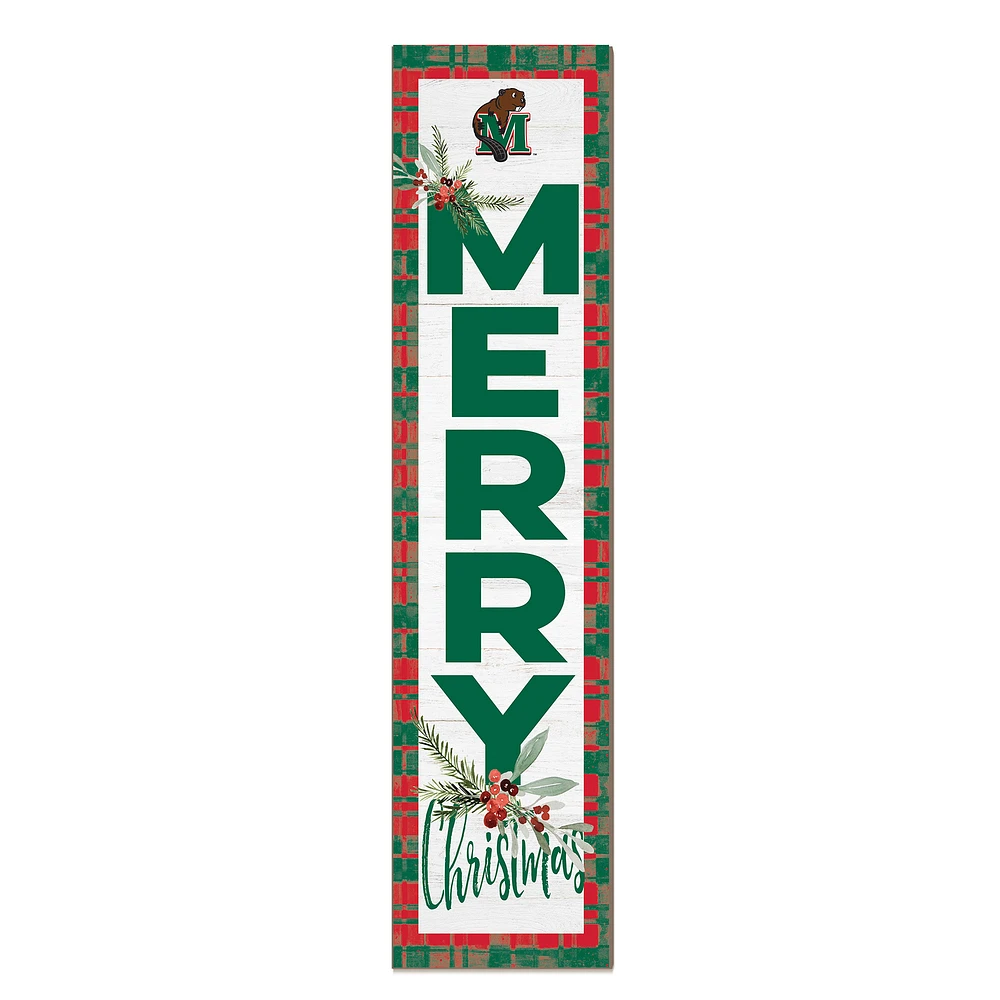 Minot State Beavers 12'' x 48'' Outdoor Merry Christmas Leaner