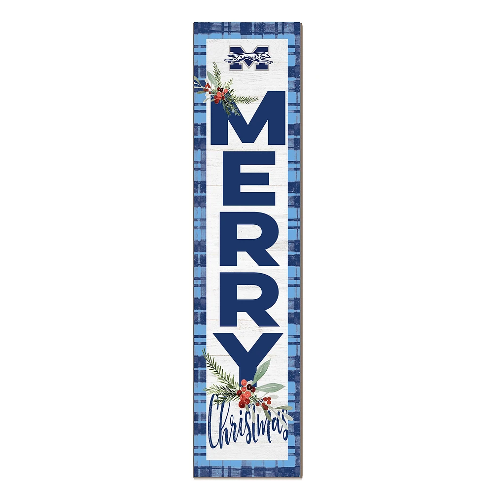 Moravian Greyhounds 12'' x 48'' Outdoor Merry Christmas Leaner