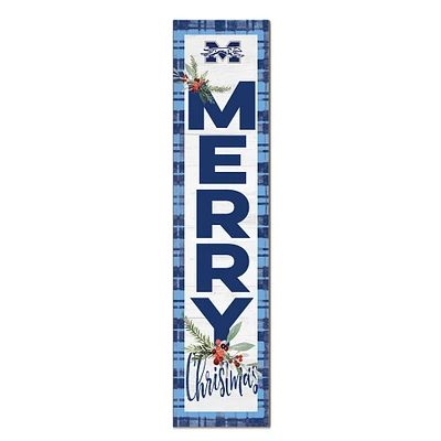 Moravian Greyhounds 12'' x 48'' Outdoor Merry Christmas Leaner