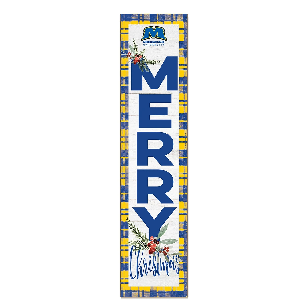 Morehead State Eagles 12'' x 48'' Outdoor Merry Christmas Leaner