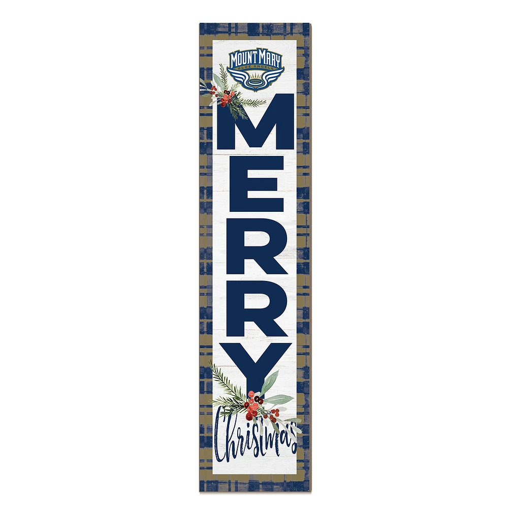 Mount Mary Blue Angels 12'' x 48'' Outdoor Merry Christmas Leaner