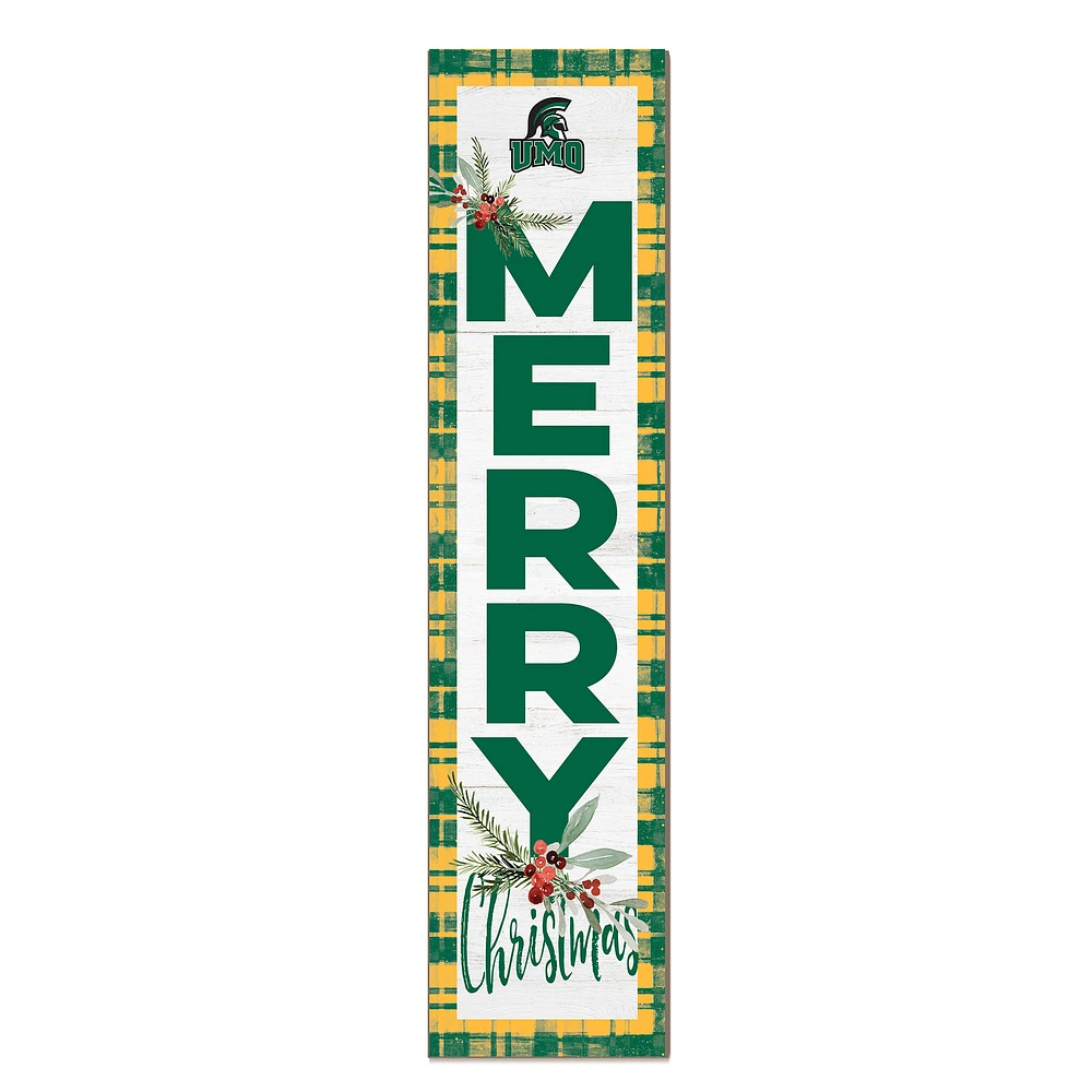 Mount Olive Trojans 12'' x 48'' Outdoor Merry Christmas Leaner