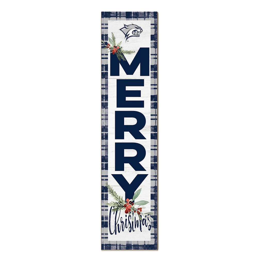 New Hampshire Wildcats 12'' x 48'' Outdoor Merry Christmas Leaner