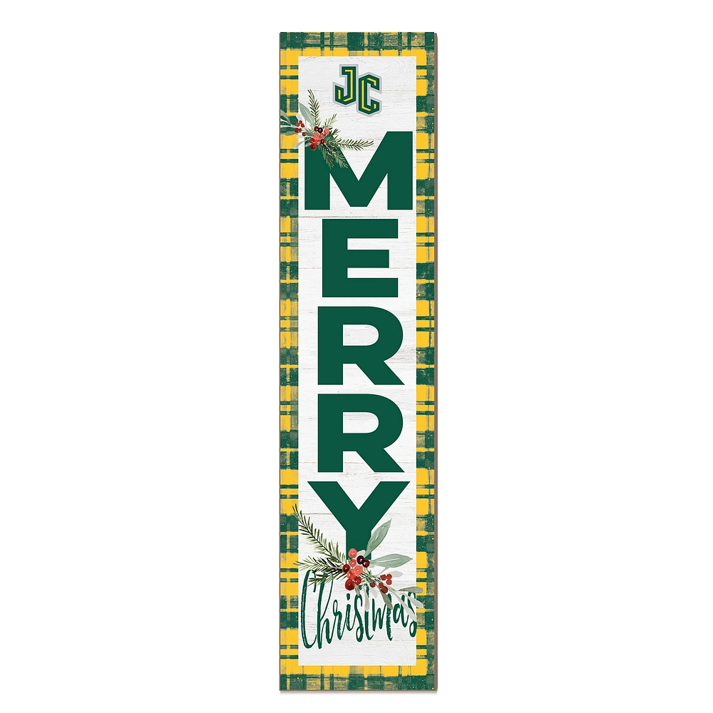 New Jersey City Gothic Knights 12'' x 48'' Outdoor Merry Christmas Leaner