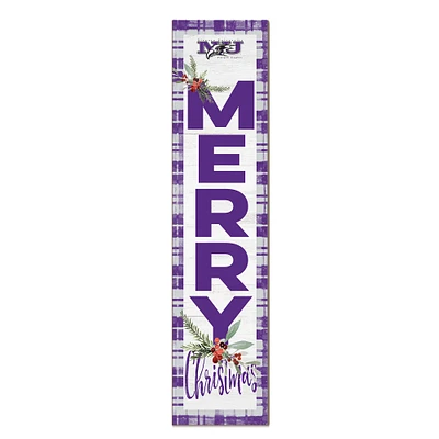 Niagara Purple Eagles 12'' x 48'' Outdoor Merry Christmas Leaner