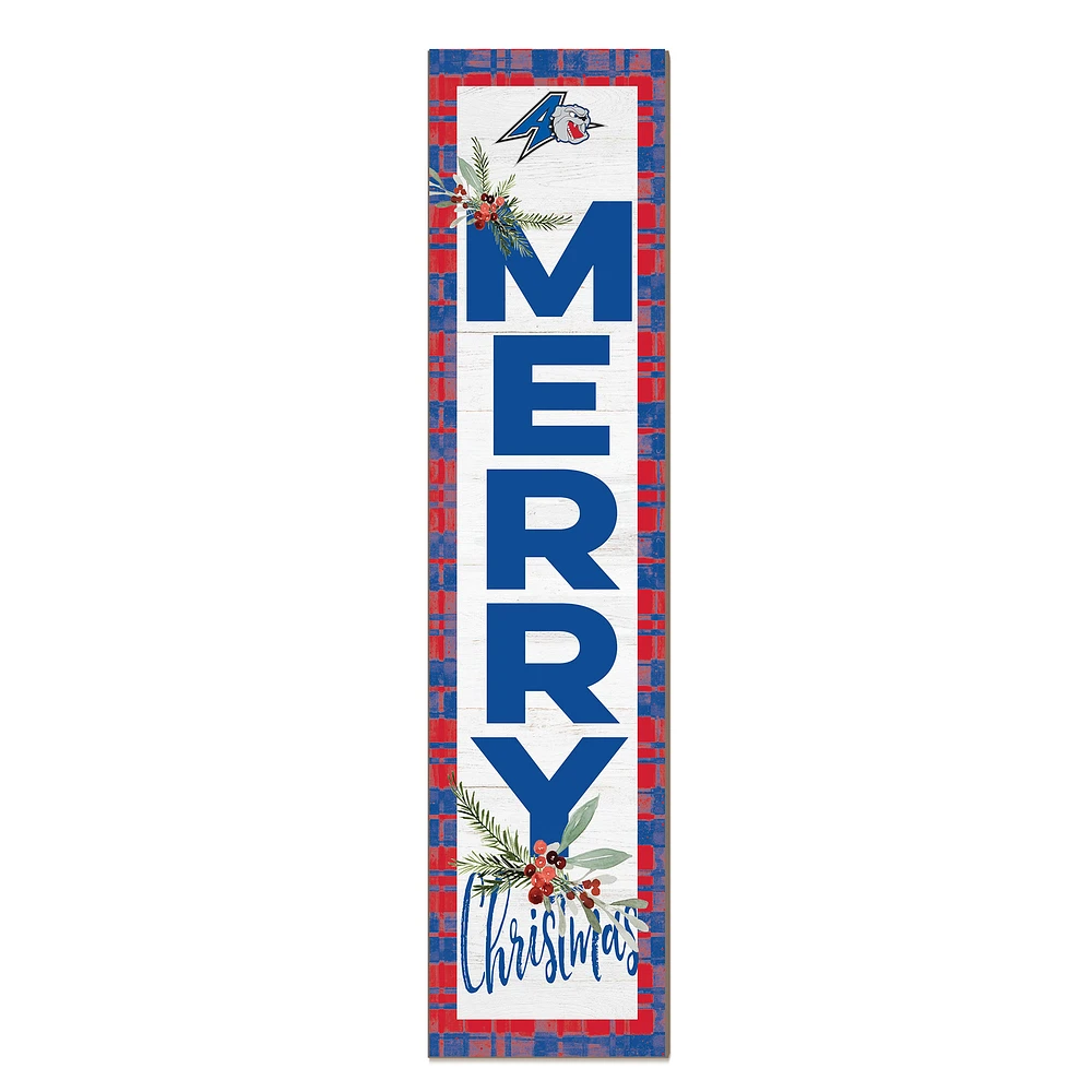 UNC Asheville Bulldogs 12'' x 48'' Outdoor Merry Christmas Leaner