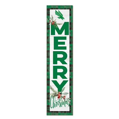 North Texas Mean Green 12'' x 48'' Outdoor Merry Christmas Leaner