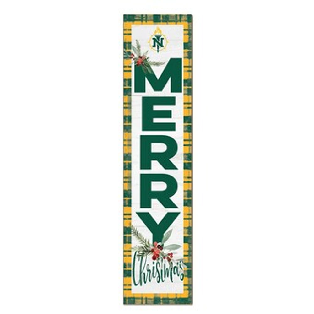 Northern Michigan Wildcats 12'' x 48'' Outdoor Merry Christmas Leaner