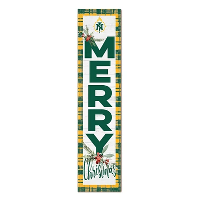 Northern Michigan Wildcats 12'' x 48'' Outdoor Merry Christmas Leaner