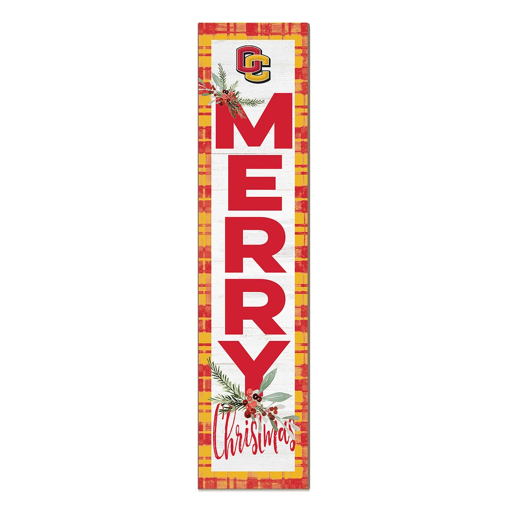 Oberlin Yeomen 12'' x 48'' Outdoor Merry Christmas Leaner