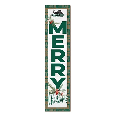Plymouth State Panthers 12'' x 48'' Outdoor Merry Christmas Leaner
