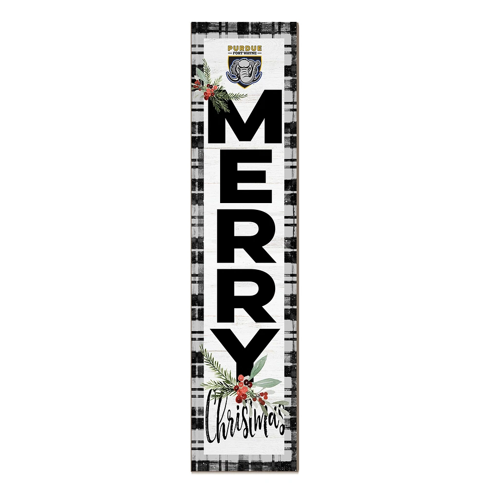 Purdue Fort Wayne Mastodons 12'' x 48'' Outdoor Merry Christmas Leaner