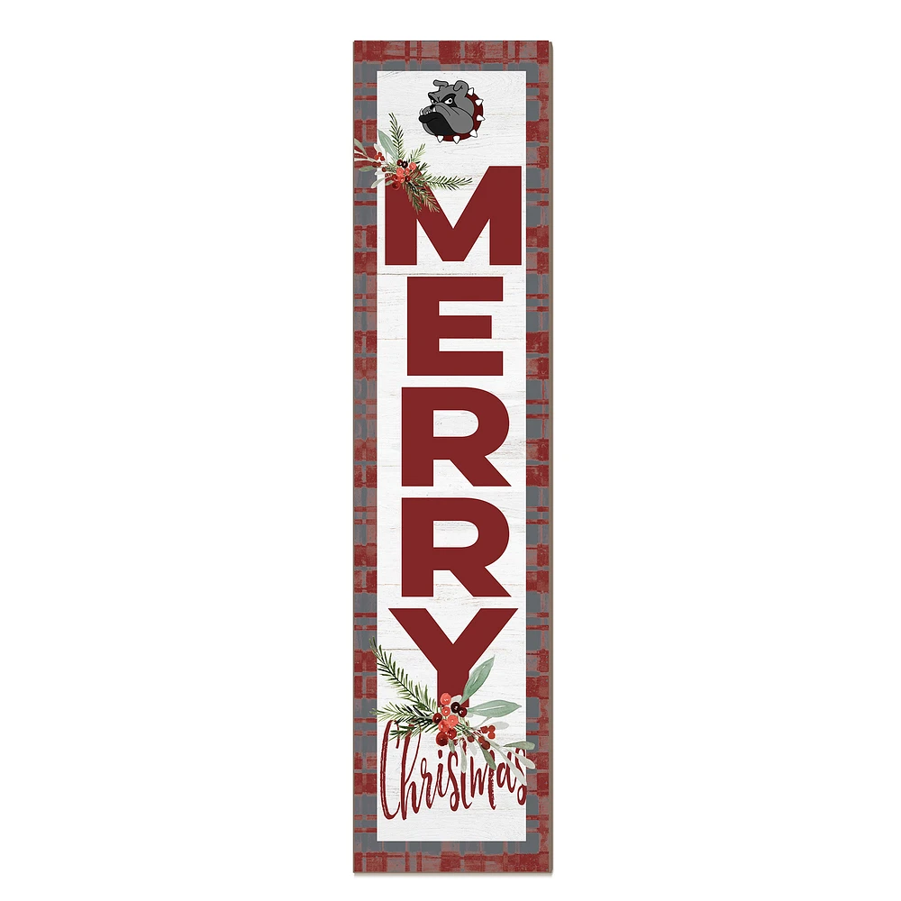 University of Redlands Bulldogs 12'' x 48'' Outdoor Merry Christmas Leaner