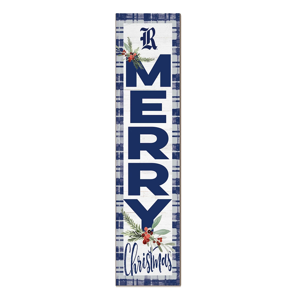Rice Owls 12'' x 48'' Outdoor Merry Christmas Leaner