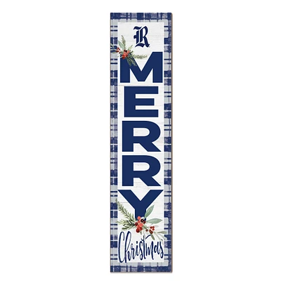 Rice Owls 12'' x 48'' Outdoor Merry Christmas Leaner