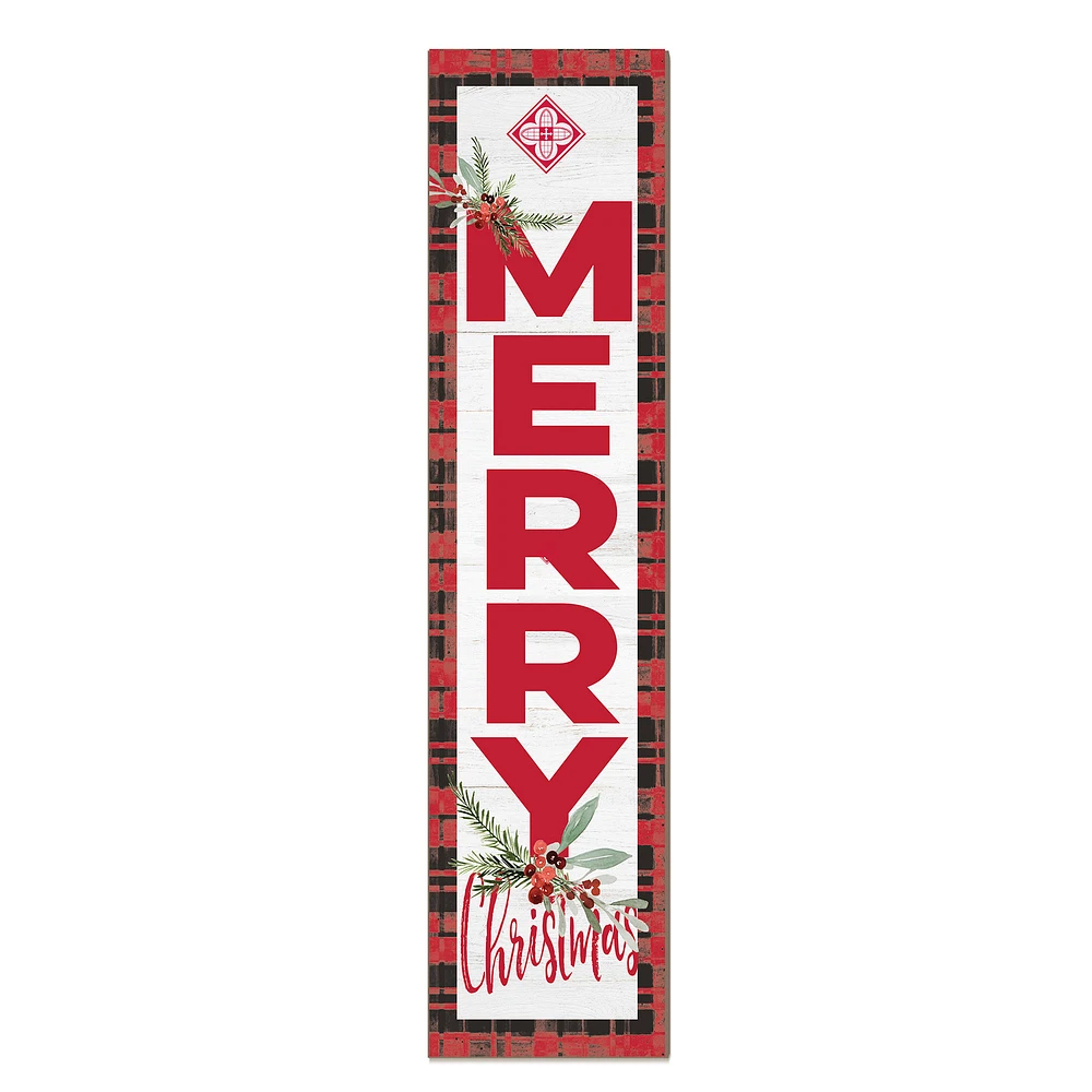 Saint Martin's Saints 12'' x 48'' Outdoor Merry Christmas Leaner