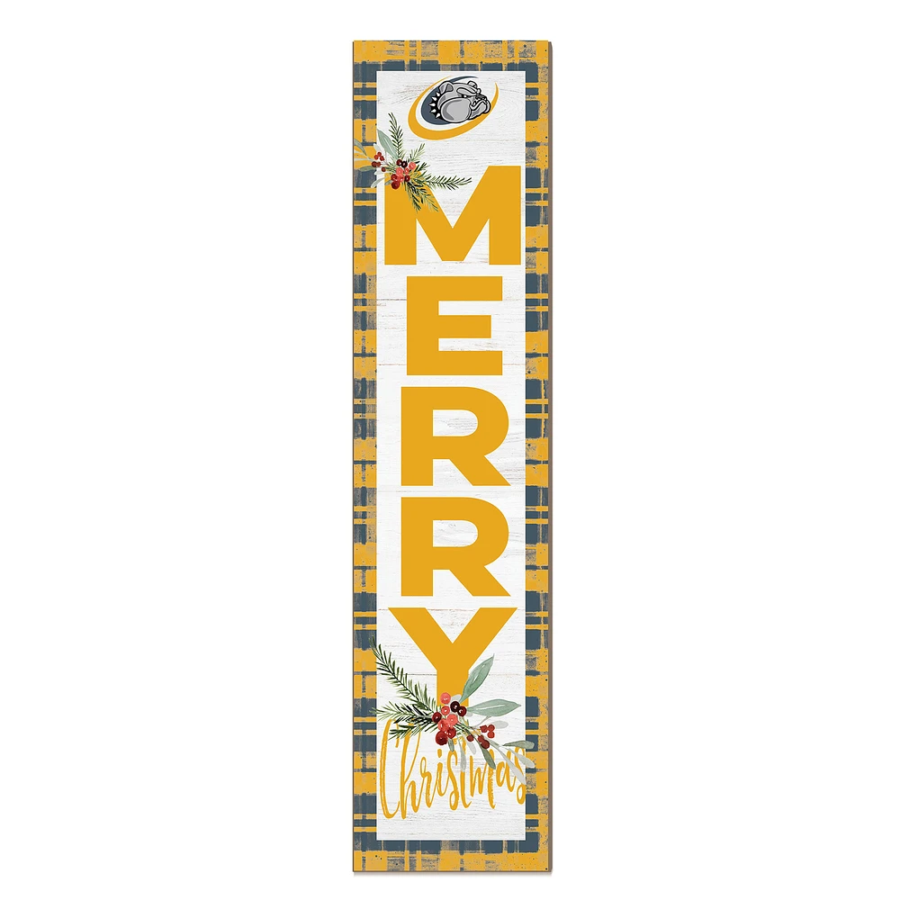 Richard J Daley College Bulldogs 12'' x 48'' Outdoor Merry Christmas Leaner