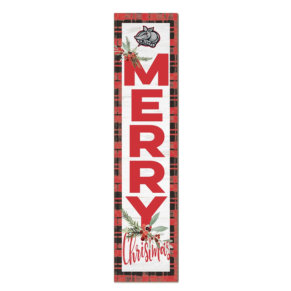 SAC Armadillos 12'' x 48'' Outdoor Merry Christmas Leaner