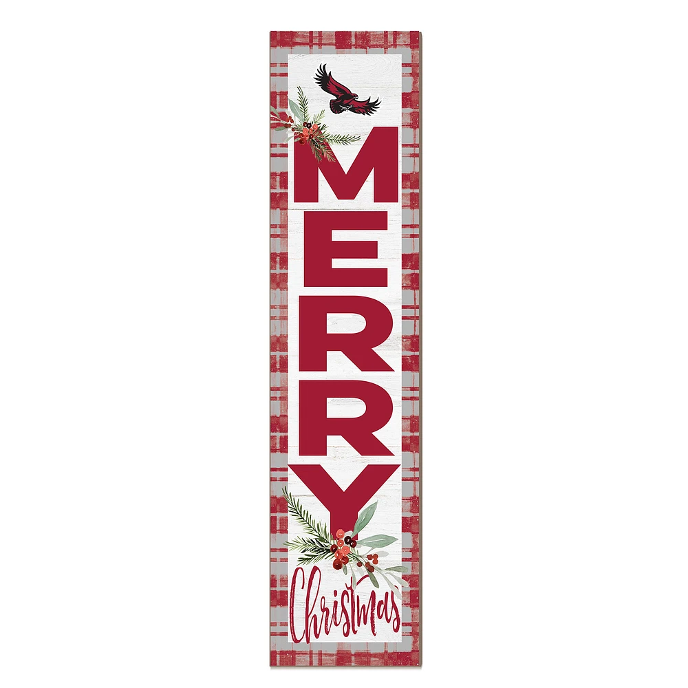 Saint Joseph's Hawks 12'' x 48'' Outdoor Merry Christmas Leaner